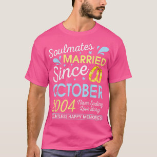 T-shirt Marié depuis octobre 2004 18 ans d'amour sans fin 
