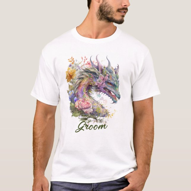 T-shirt Marié Dragon Fantastique (Devant)