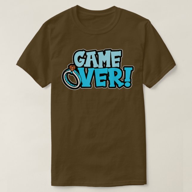 T-shirt Marié Game Over  (Design devant)