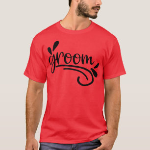 T-shirt Marié Hommes Mignon Engagement Mariés Nouvellement