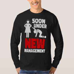 T-shirt Marié Hommes Sous Nouvelle Direction Partie de Bac