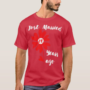 T-shirt Marié Il Y A 20 Ans Femme Mariage De Famille Hus