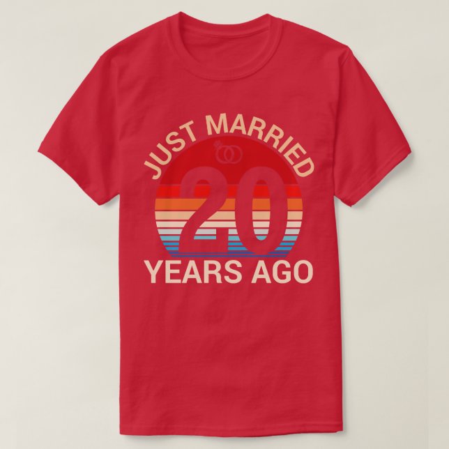 T-shirt Marié Il Y A 20 Ans Hus Femme Mariée Anniver (Design devant)