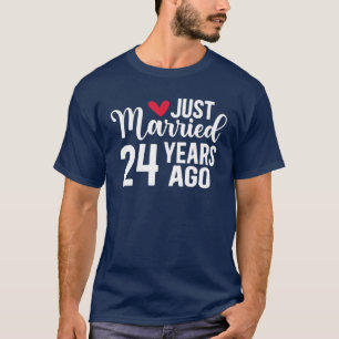 T-shirt Marié Il Y A 24 Ans À Jeter 24E Mariage Et