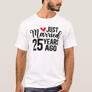 T-shirt Marié Il Y A 25 Ans À Jeter 25E Mariage Et