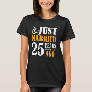 T-shirt Marié il y a 25 ans il y a 25e anniversaire de Mar
