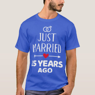 T-shirt Marié il y a 25 ans Silver mariage anniversa