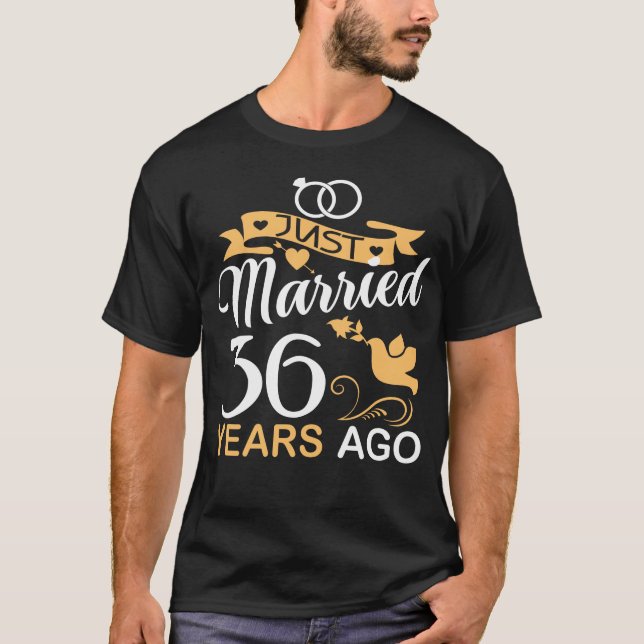 T-shirt Marié il y a 36 ans. 36e anniversaire de Mariage (Devant)