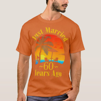 T-shirt Marié il y a 60 ans Anniv, 60ème Mariage, drôle