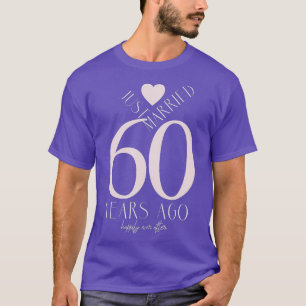 T-shirt Marié il y a 60 ans il y a 60e anniversaire de Mar