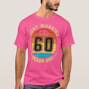 T-shirt Marié Il Y A 60 Ans Romantique 60ème Mariage An