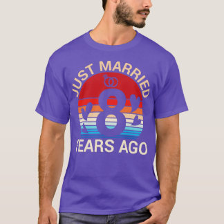 T-shirt Marié Il Y A 8 Ans Hus Femme Mariée Annivers