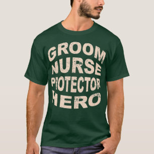 T-shirt Marié Infirmier Protecteur Héros Profession de mar