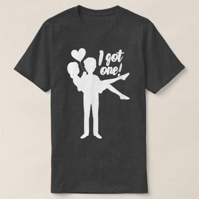 T-shirt Marié, j'ai un marié, mariage de la mariée, enterr (Design devant)