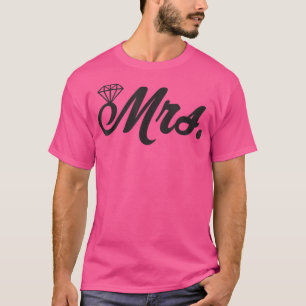 T-shirt Marié Mme Femme Fiançailles Lune de miel