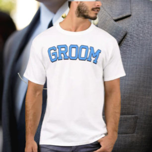 T-shirt MARIÉ – Police de caractère Blue College Mariage &