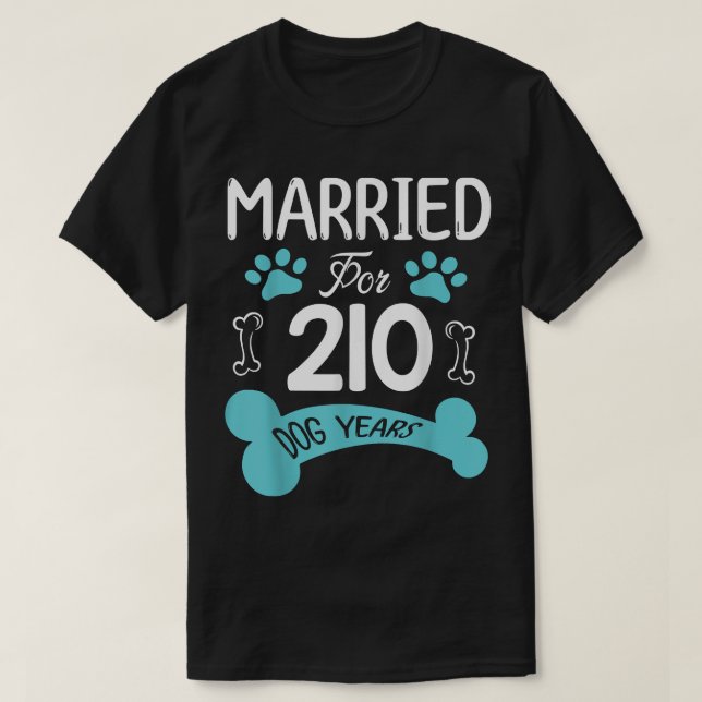 T-shirt Marié pour 210 ans de chien 30e anniversaire de Ma (Design devant)