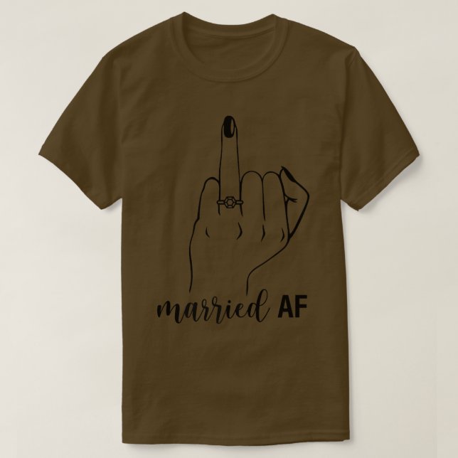 T-shirt Mariée AF Future Mme Bague de Fiançailles à Venir  (Design devant)