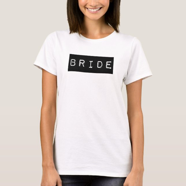 T-shirt Mariée alternative | Étiquette noir | Mariage (Devant)