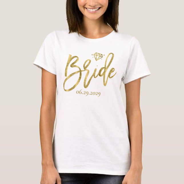 T-shirt Mariée avec Bachelorette Diamond (Devant)