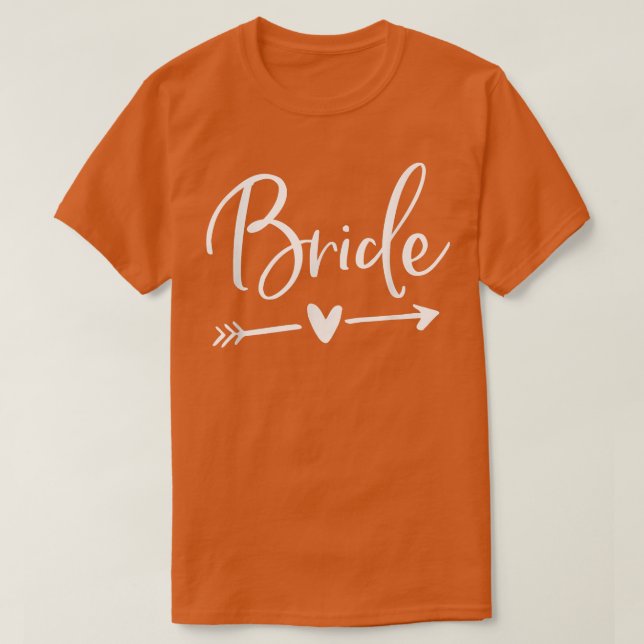 T-shirt Mariée avec flèche et cœur  (Design devant)