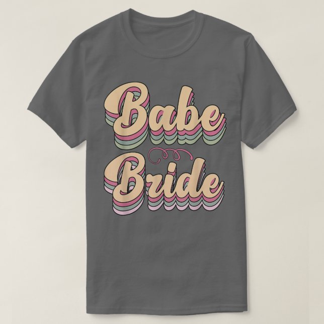 T-shirt Mariée Babe Tendance Rétro Mariée Squad Tribu Mari (Design devant)