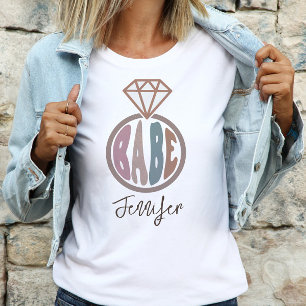 T-shirt Mariée Baby Shower de Mariée Nom Personnalisé
