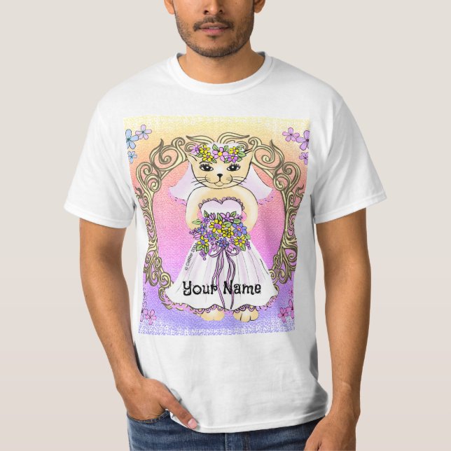 T-shirt Mariée Chat  (Devant)