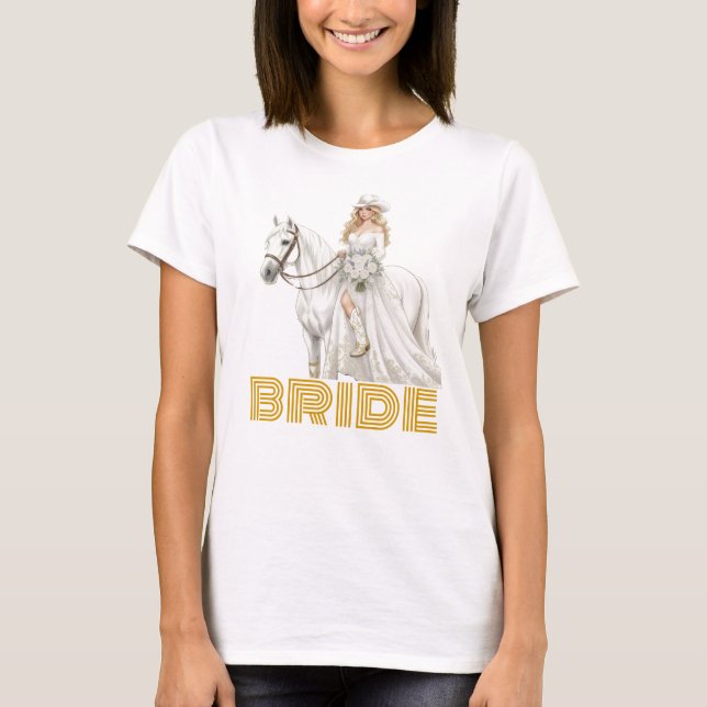 T-shirt mariée cowgirl (Devant)