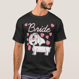 T-shirt Mariée Dachshund Chien de mariage  Enterrement de 