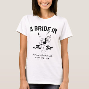 T-shirt Mariée dans un tout petit peu martini enterrement