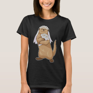 T-shirt Mariée de la Loutre Fleur de Mariage