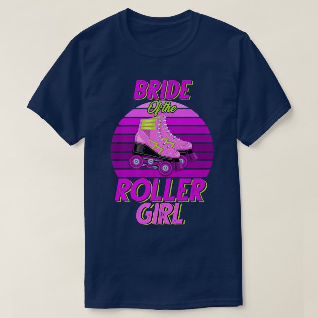 T-shirt Mariée De L'Anniversaire Fille Roller Skating Part (Design devant)