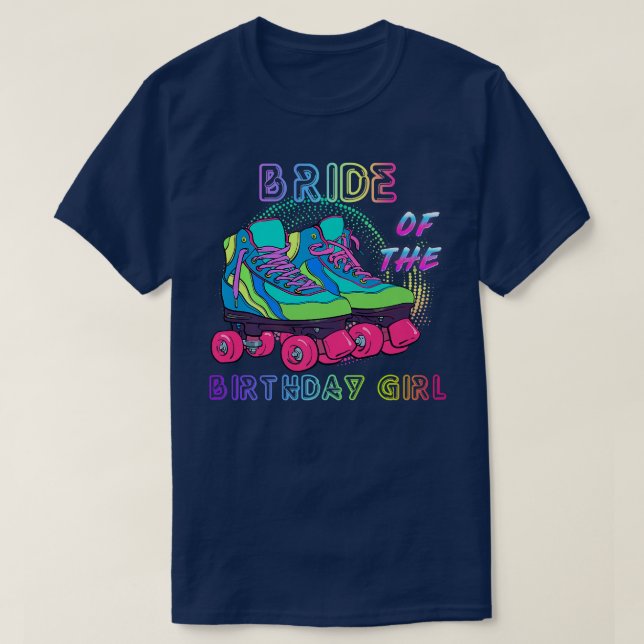 T-shirt Mariée De L'Anniversaire Fille Rolling Patinage An (Design devant)