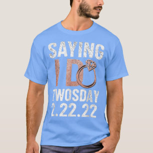 T-shirt Mariée de Twosday qui dit oui Fiançailles 2022 222