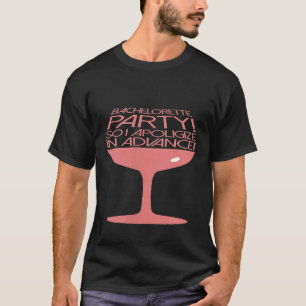 T-shirt Mariée drôle de boisson de vin de fête de Bachelor