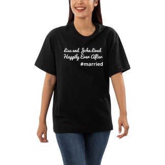 T-shirt Mariée d'une femme mariée noire