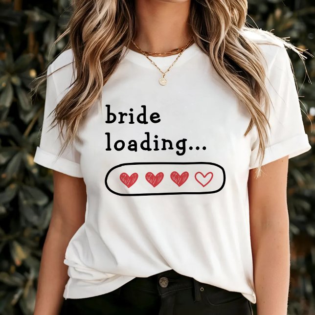 T-shirt Mariée en chargement coeurs rouges (bride loading shirt
)
