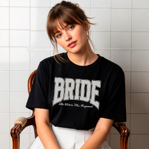 T-shirt Mariée en dentelle blanche tenue de fête de fiança