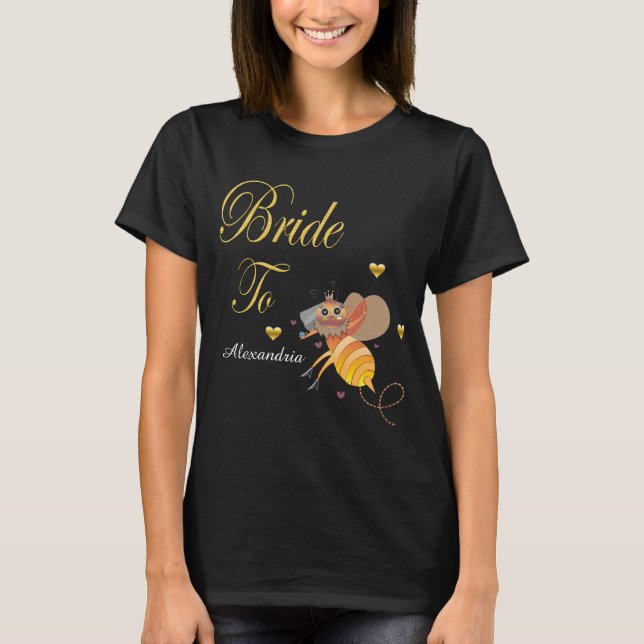 T-shirt Mariée en devenir personnalisable (Devant)