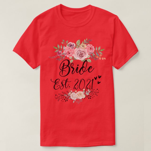 T-shirt Mariée Est 2022 Mariage Enterrement de Vie de Jeun (Design devant)