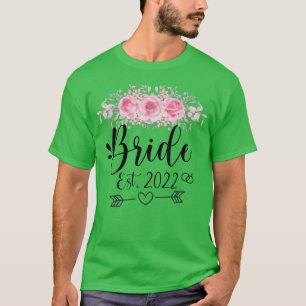 T-shirt Mariée Est 2022 Mariage Fleur Florale 72