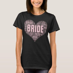 T-shirt Mariée Est 2026 Mariage Cœur - Future Mme Robe de