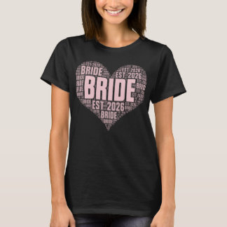 T-shirt Mariée Est 2026 Mariage Cœur - Future Mme Robe de 