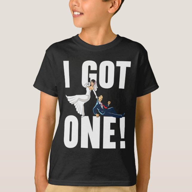 T-shirt Mariée Et Marié Jour De Mariage Mariage Juste Mari (Devant)