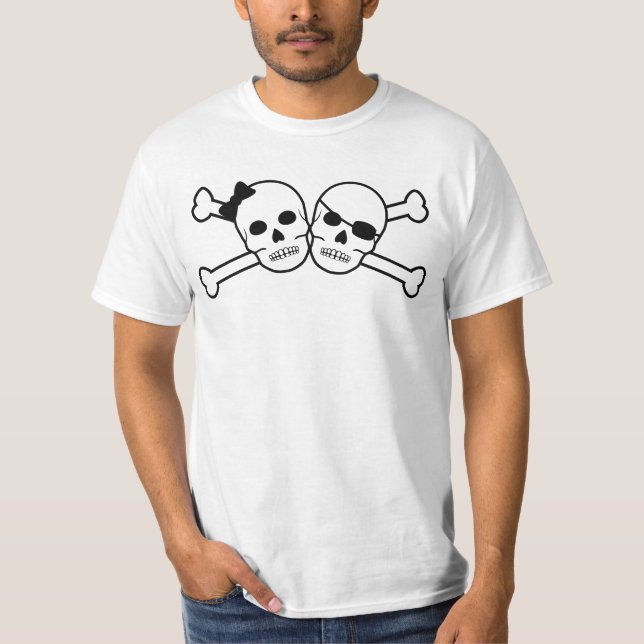 T-shirt mariée et mariée pirate (Devant)