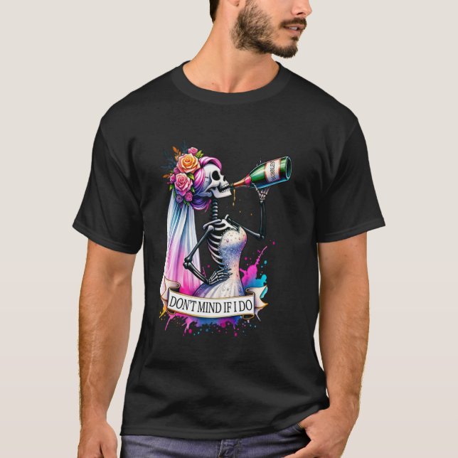 T-shirt Mariée EVJF Je M'en Fiche (Devant)