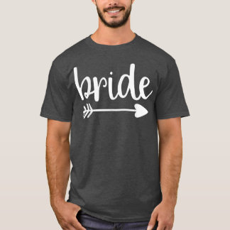 T-shirt Mariée Flèche Mignonne Drôle de Fête de Mariage et