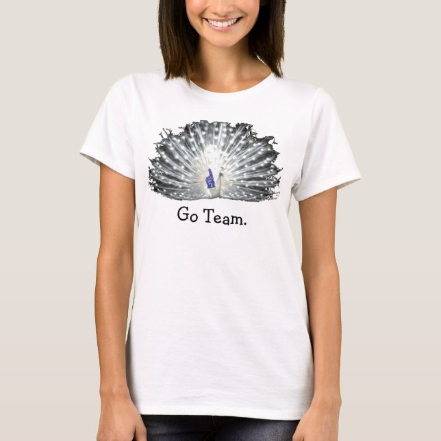 T-shirt Mariée Mariage de Peacock (Devant)