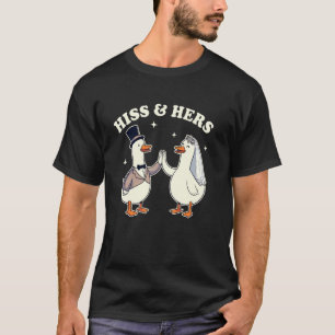 T-shirt Mariée & Marié Mariée à être Oie Folle Mariage Fâc